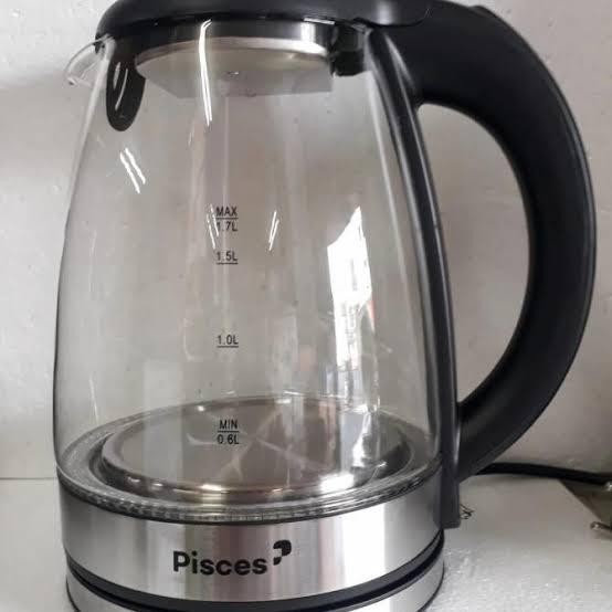 PISCES PK171GS Glass Electric Kettle 1.7L - Black