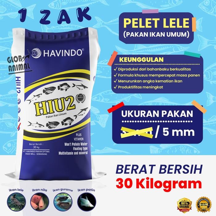PELET IKAN LELE ZAK 30KG PAKAN IKAN AIR TAWAR GURAMI NILA PELET APUNG HIU2 KARUNG 30 KG