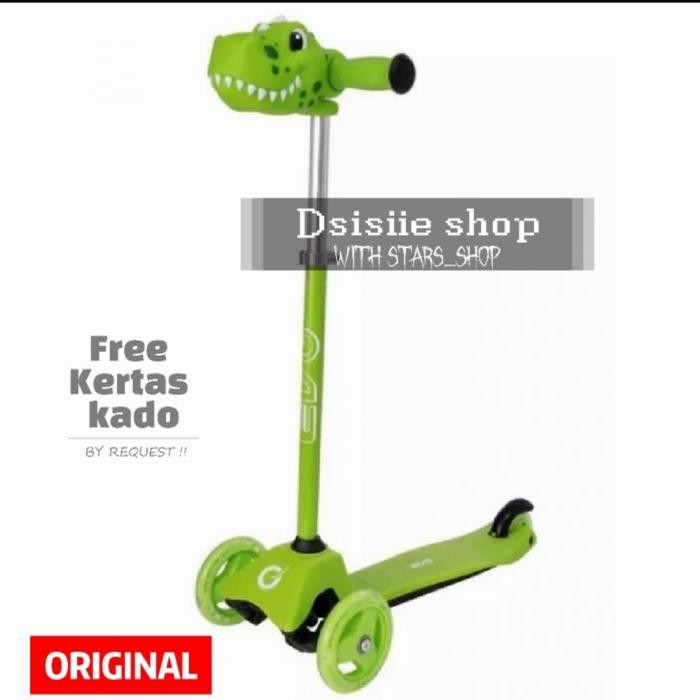 Evo Scooter Dino Light Up Original / Skuter Anak Motif Dino
