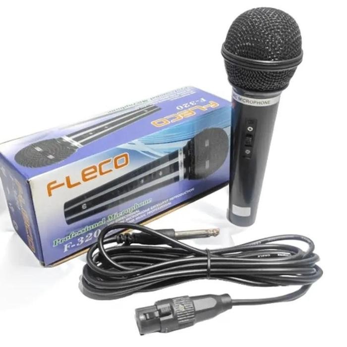 COD Microphone Mic Professional Kabel Fleco F-320 Kabel Panjang dan Tebal Mic Vokal Mic Karaoke
