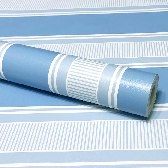 Paket Wallpaper 5 Roll Motif Salur / Dekorasi Dinding / Salur Hijau / Salur Biru / Salur Pink /