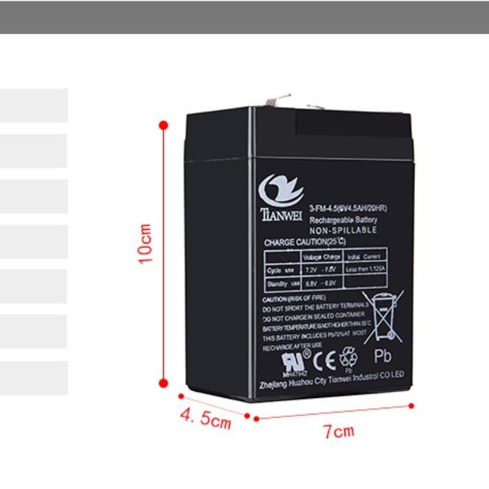 aki kering 6v 4.5ah/ aki kering genset 12v12AH 12V8AH 4V 4Ah/Aki Timbangan Digital VRLA SINUS 6V 4Ah
