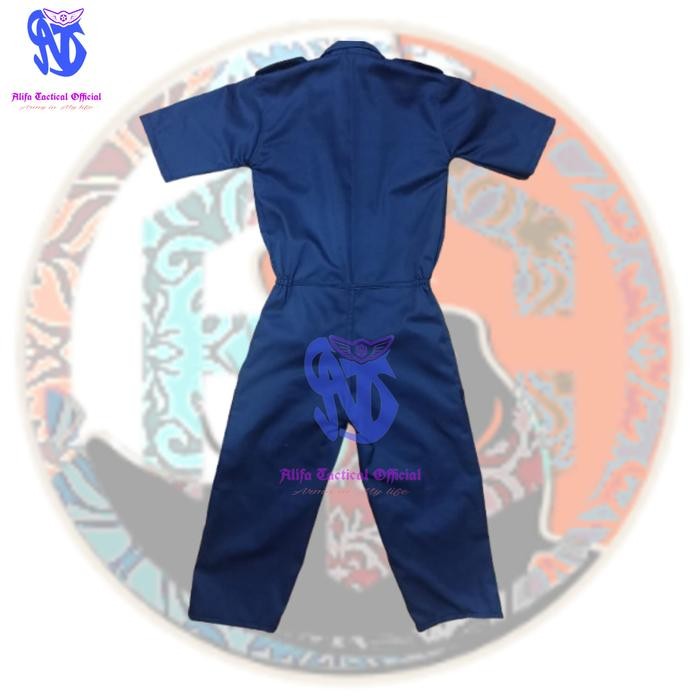 xie Baju Montir Anak Wearpack Profesi Mekanik Anak Lengan Pendek
