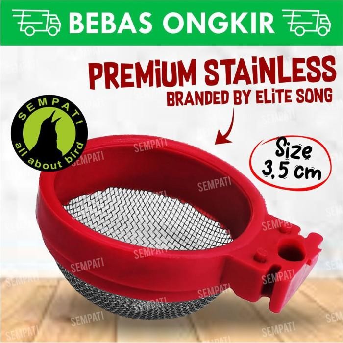 Cepuk Pleci Ciblek Cepuk Kroto Stainless Wadah Kecil Pakan Burung