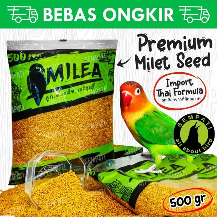 MILET MILLET - MILLET PUTIH - PAKAN BURUNG KILOAN - MAKANAN LOVEBIRD