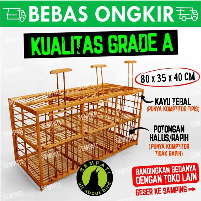 DONGDANG MERPATI KANDANG SANGKAR BURUNG DARA 3 PASANG 6 PINTU DN3DNG