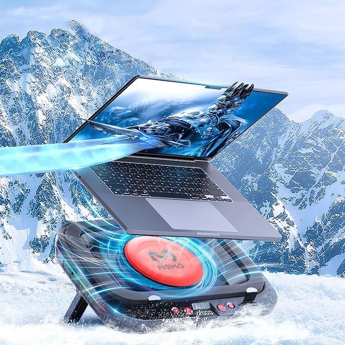[Allthebest] Memo FL08 laptop cooling fan with 2400RPM turbo compressed air Cooler