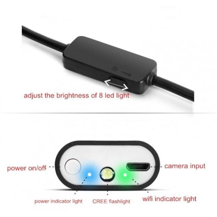 Executive 5M Wifi Endoscope Camera Android 720P Iphone Borescope -