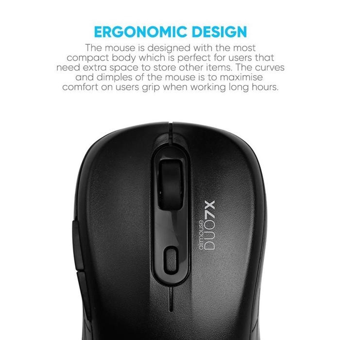 [Allthebest] Mouse Alcatroz Airmouse Duo 7X Silent Click Wireless 1600CPI - DUO 7X