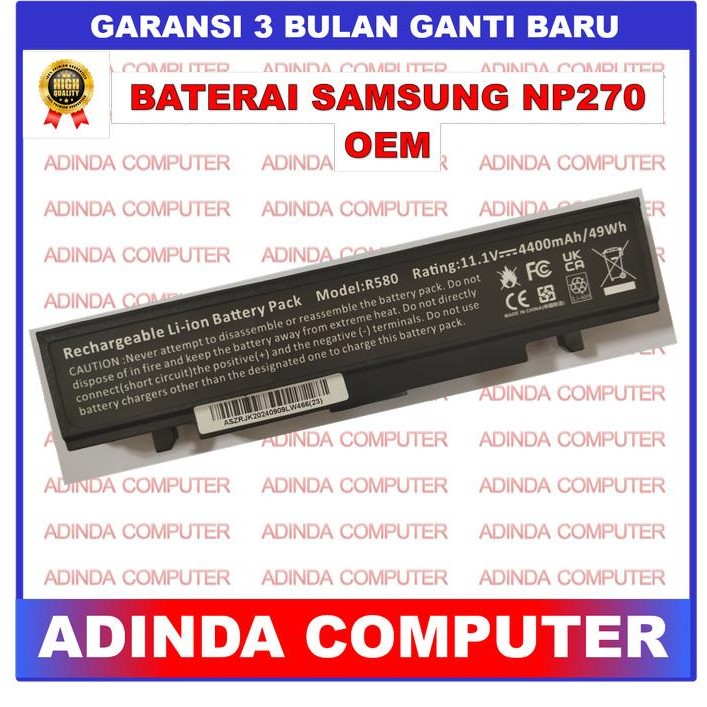 Baterai Laptop Samsung NP270 Np300 R580 R428 Rv510 Rv410 AA-PB9NC6B