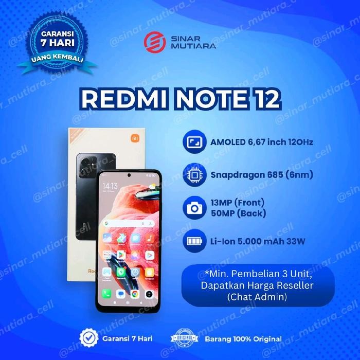 HANDPHONE SECOND XIAOMI REDMI NOTE 12 8/128 GB