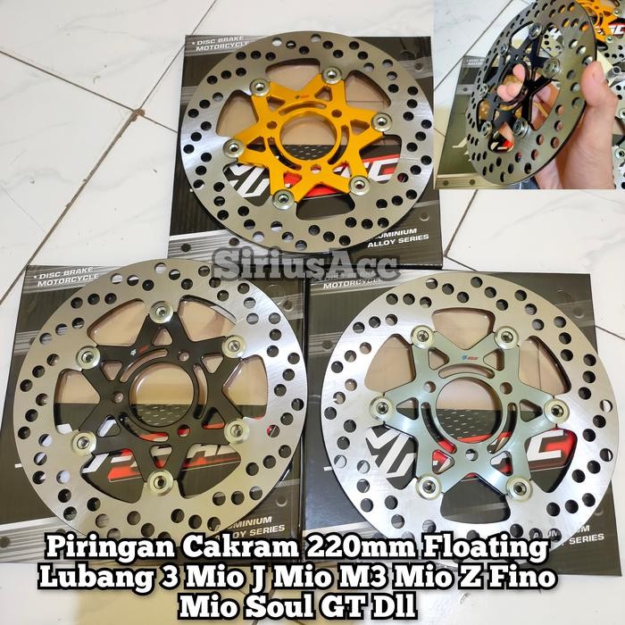 Piringan Cakram Floating 220Mm Lubang 3 Mio J Mio M3 Mio Z Fazzio Fino