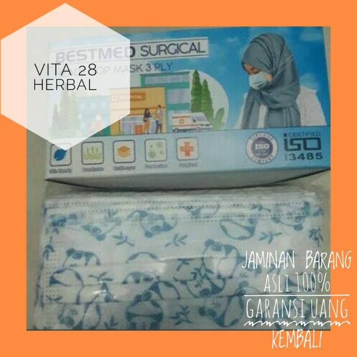 (Expert) surgical mask hijab masker hijab jilbab headloop bestmed 3