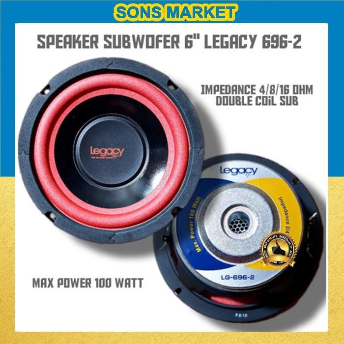 SPEAKER SUBWOOFER 6 inch LEGACY LG 696-2 / SUBWOOFER 6" LEGACY LG696-2