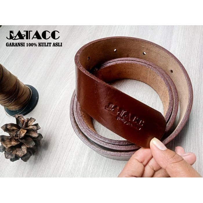 ikat pinggang kulit sapi asli. sabuk tanpa kepala. kulit 1 lapis *