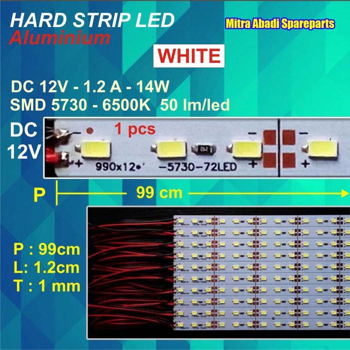 New Hard Strip LED SMD5730/SMD 5730 White 14W/14 Watt 1m/1 meter