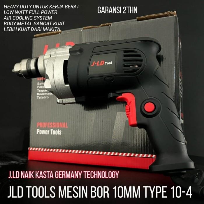 Expert Mesin Bor Listrik JLD 10mm Type 10-4, Bor Kayu Tembok Pvc Heavy Duty