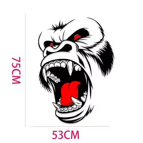 STIKER CUTTING GORILLA KINGKONG BERBAHAN VINYL ANTI AIR DESAIN ELEGAN UNTUK SEMUA JENIS MOBIL