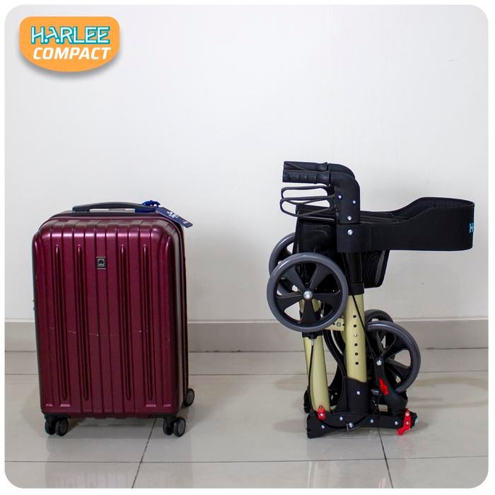 HARLEE COMPACT ROLLATOR - ALAT BANTU JALAN - WALKER BERODA RODA 4