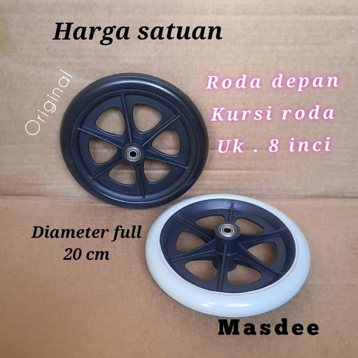 RODA 8 INCH KURSI RODA " DIAMETER 20 CM " SPAREPART KURSI RODA
