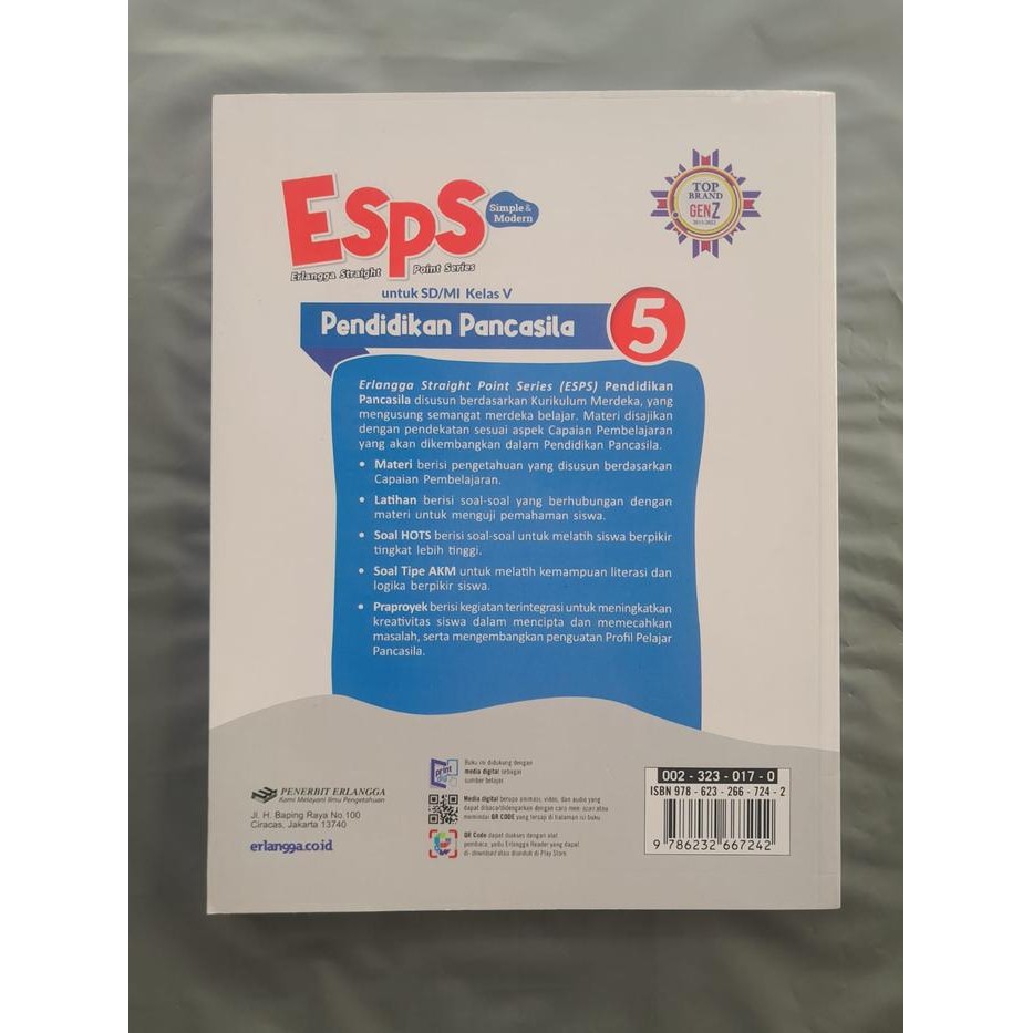 

Ready- Esps Pend Pancasila K.Merdeka Erlangga Sd/Mi Kelas 5