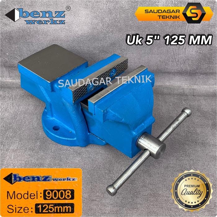 Ragum Catok Meja Besi 5Inch 5" Swivel Vice Table Benz 5 Inch