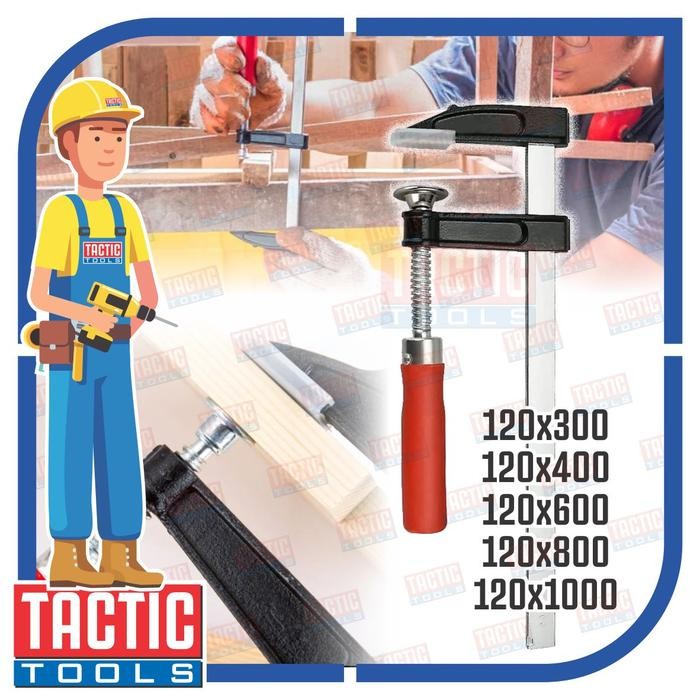 100CM F CLAMP BAIS PRESS PENJEPIT KAYU PAPAN GAGANG KAYU