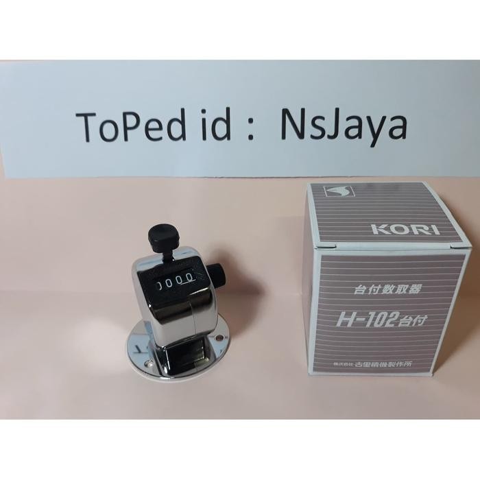 KORI DESK TALLY COUNTER H-102 B HAND OPERATED 4 DIGITS DISPLAY ORIGINAL JAPAN COUNTER UNTUK
