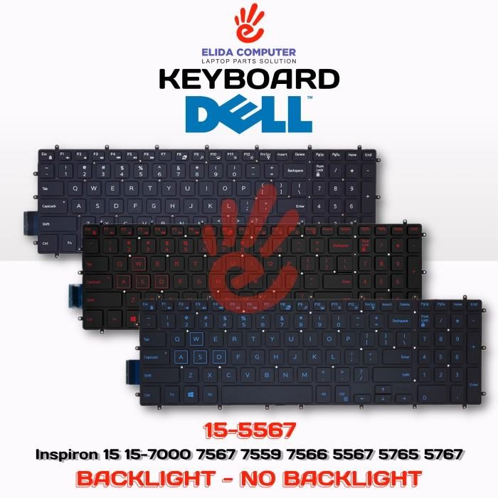 Berkualitas Keyboard Dell G3 15 3579 3590 3779 G5 15 5587 5590 G7 15 7588 7790