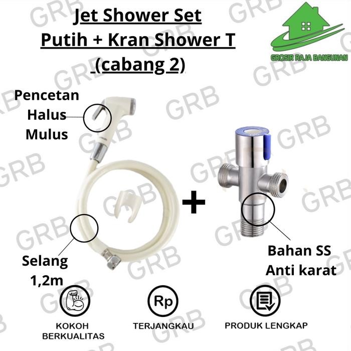 Paket Jet shower kran set plus shower T