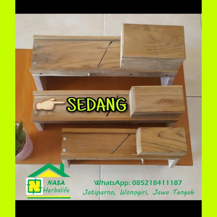 alat pemotong bawang-pengiris bawang-pengiris keripik-pasah kayu jati