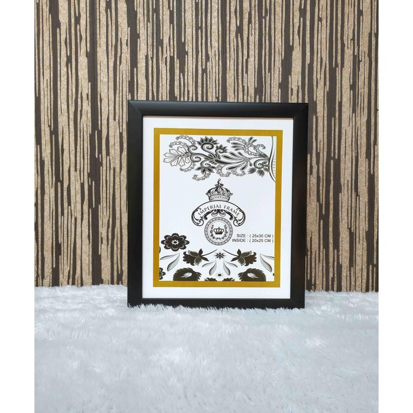 [Expert] Bingkai Figura Frame Foto 12R Minimalis Putih/Cokelat/Hitam