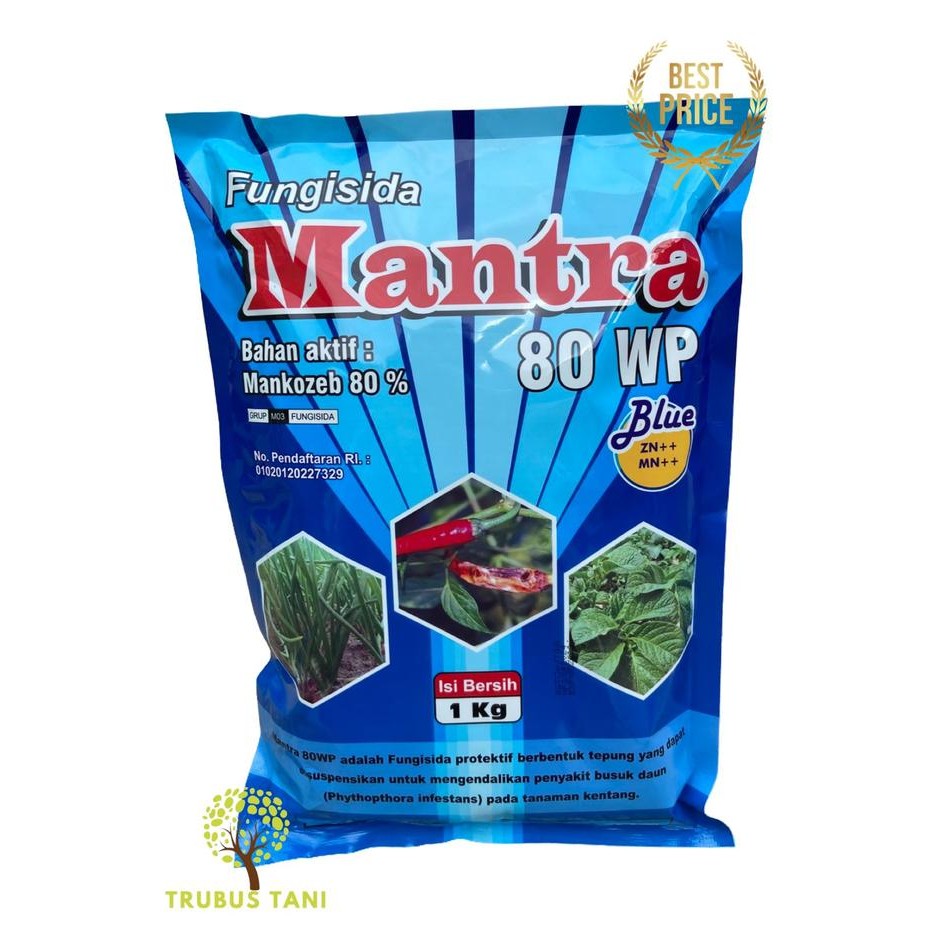 Terlaris FUNGISIDA MANTRA 80 WP MANCOZEB BIRU SALE