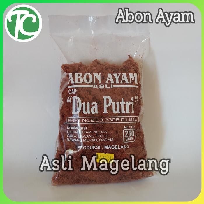 

Abon Ayam Asli Dua Putri 250 gram Murah Berkualitas Asli Magelang