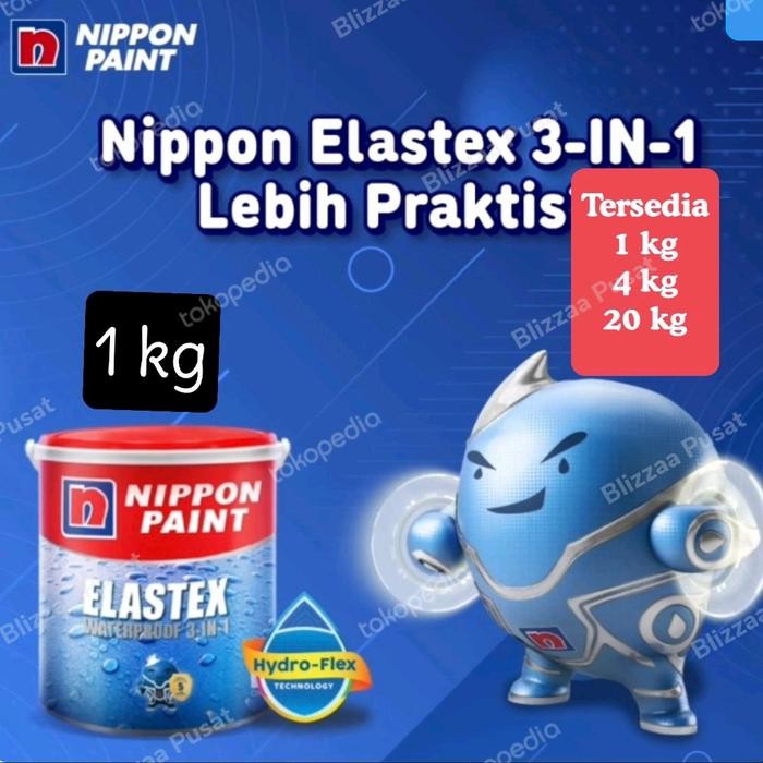 Elastex 1 Kg Waterproof 3 In 1 Elastex Grey Abu2 Elastex White Putih Nippon Paint 1Kg