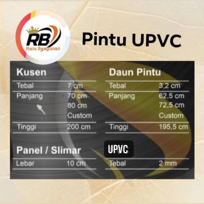 Expert Pintu UPVC Marlin 70x200 cm/80x200 cm