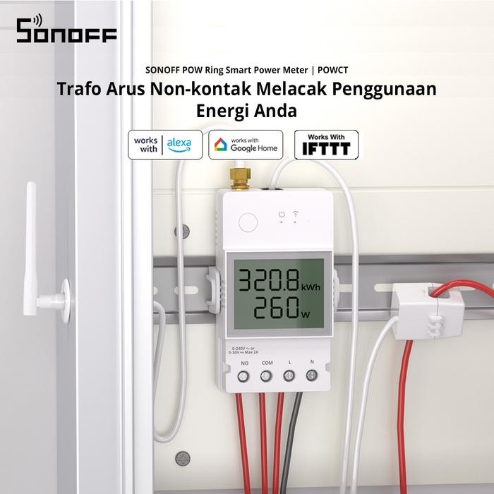 (Expert) Sonoff Smart Switch POWCT POW Ring 100A Smart Power Meter Energy Monitoring Smart Switch