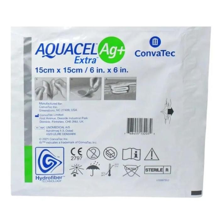 

Convatec Ag+ extra ( ukuran 15 x 15 cm ,lebih hemat dari ukuran kecil ). 413568