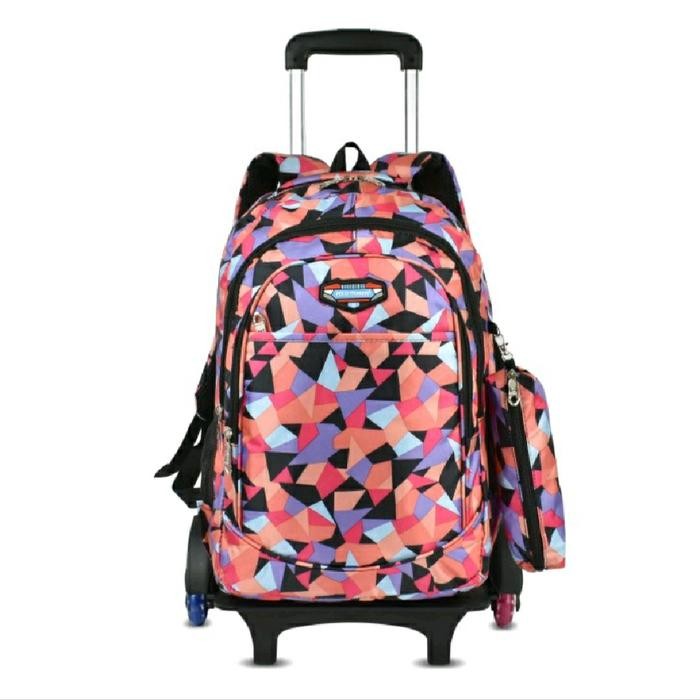 ASLI.. TAS RANSEL TROLLY ANAK TAS RODA TROLI TRAVEL FREE POUCH