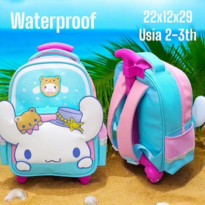 READY.. TAS TROLLEY ANAK CINNAMOROLL SANRIO TROLI KUROMI KOPER MELODY DORONG