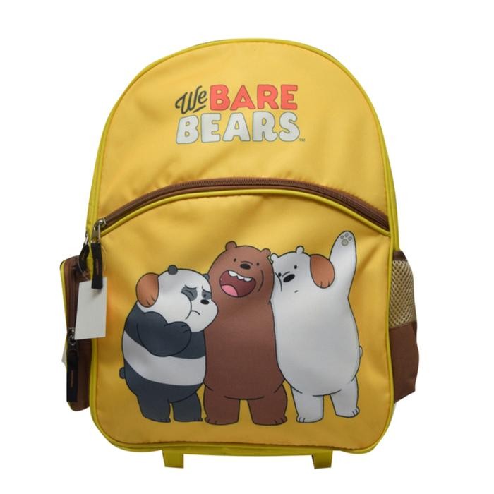 YOK DI CO. WE BARE BEARS TROLLEY BACKPACK / TAS RANSEL SEKOLAH YELLOW