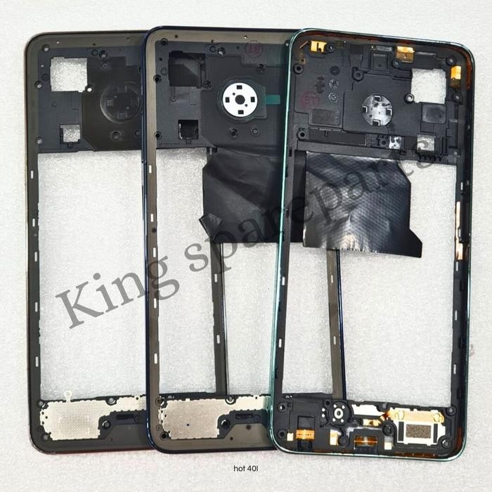 BEZZEL BAZEL BEZEL BEJEL TULANG MESIN TENGAH INFINIX HOT 40I X6528 ORIGINAL