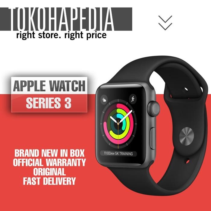 Apple Watch / iWatch Series 3 38mm Alumunium Black Sport Band