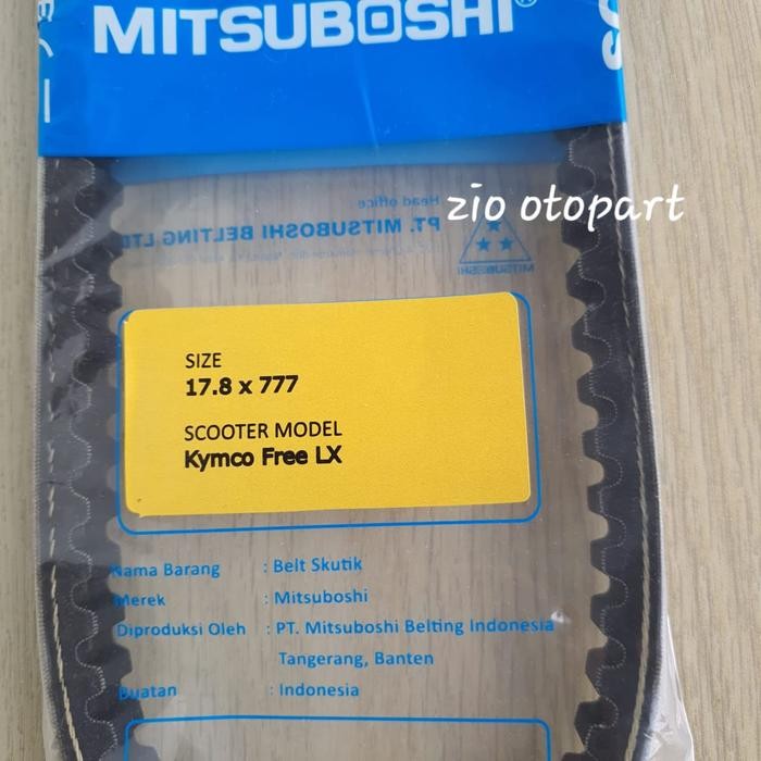 VANBELT MITSUBOSHI KYMCO FREE LX LIBERO FANBELT KYMCO 110 ORIGINAL MIT