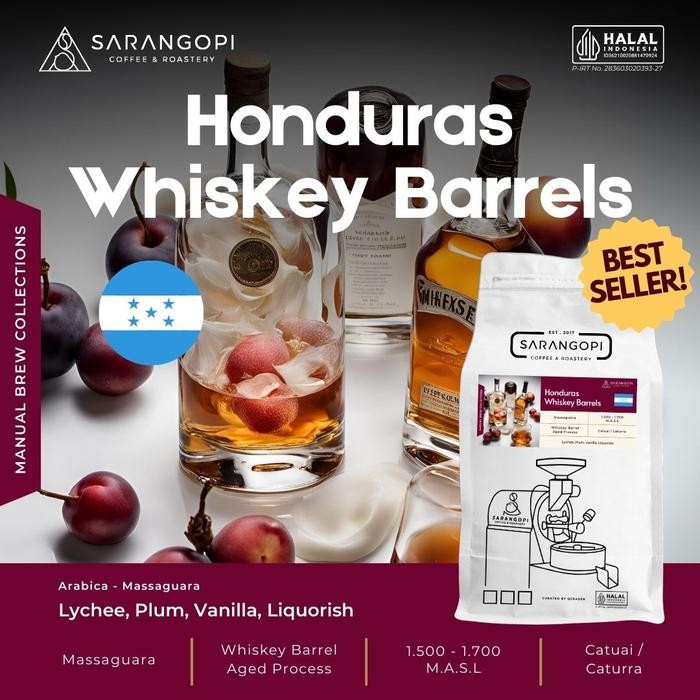 

HONDURAS WHISKEY BARRELS - SARANGOPI COFFEE BEANS
