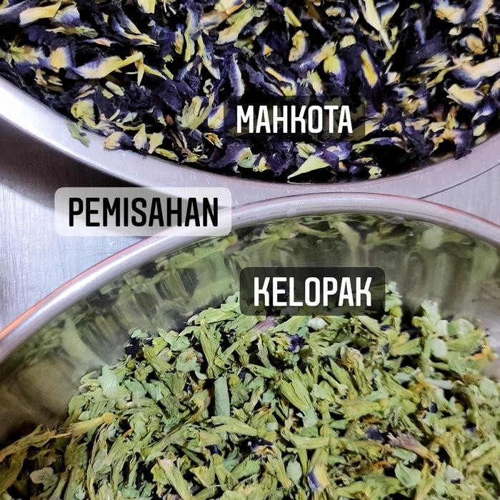 

FREShBgt- butterfly pea powder Bubuk mahkota bunga telang pewarna biru ungu