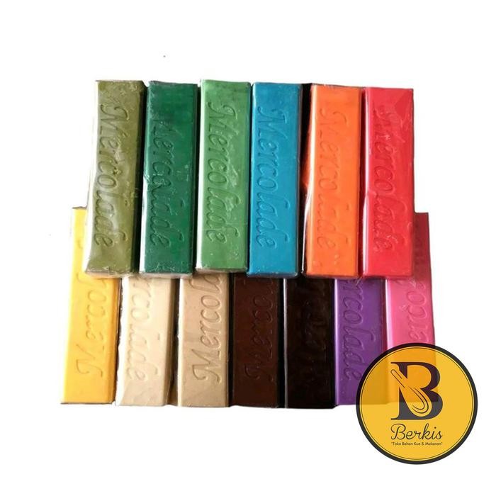 

FREShBgt- Mercolade Rainbow Chocolate Compound Slice 167 Gr / Cokelat Blok Masak