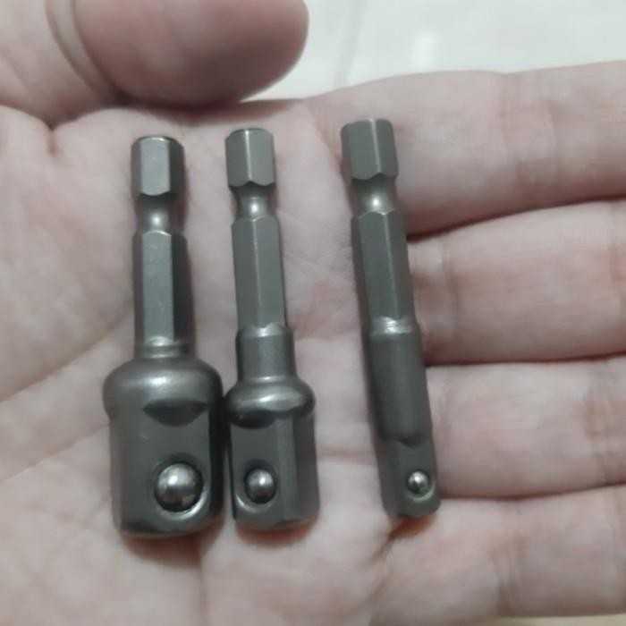 (Expert) adapter mata bor sok 3pcs sambungan mata shock kunci socket konektor