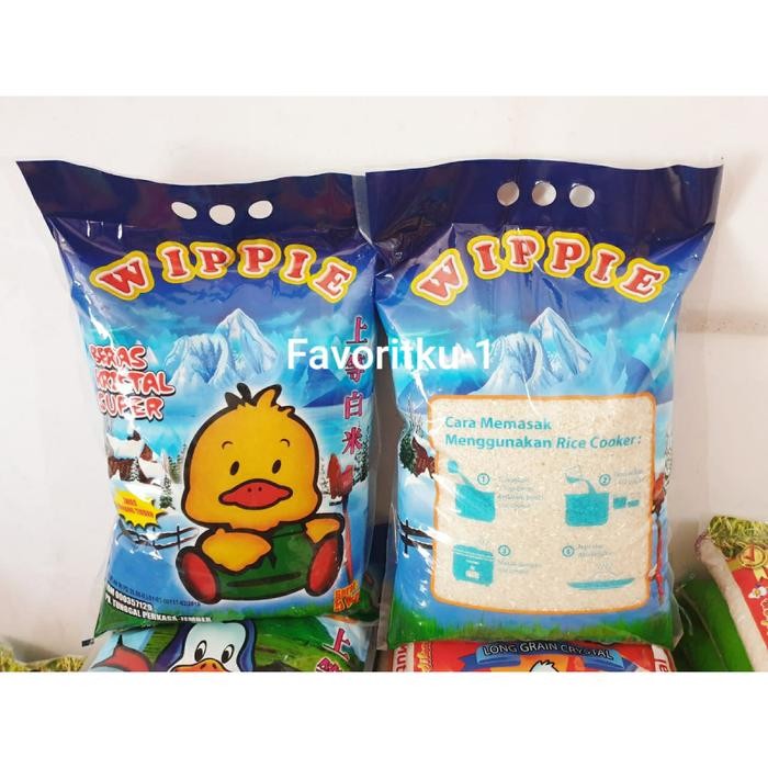 

FREShBgt- Beras WIPPIE Kristal Super Punel,Satu Pabrik Dengan PIN PIN 5 kg 5kg