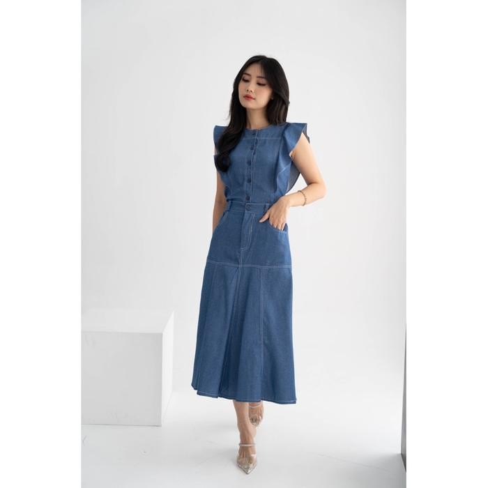 IWEARGRACIE - GRACIA DENIM SET / SETELAN DENIM WANITA / SETELAN ROK WANITA / SETELAN JEANS WANITA